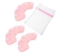 TOPPERFUN Toallas Faciales Desmaquilladoras Reutilizables de Doble Capa, Paños de Lavado Ultrasuaves para Piel Sensible, 15 Unidades Rosa con Bolsa de Lavandería para Cuidado Facial Diario