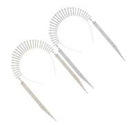 TOPPERFUN Tocado de Diosa Gemas de Imitación 2 Unidades Tamaño Único Dorado y Plateado para Boda y Fiesta Accesorios de Cabello Elegante para Novia y Dama de Honor