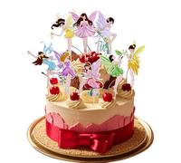 Toppers Bailarina para Cupcakes - Decoracion Tartas Hadas de Tartas de Cumpleaños, flower fairy ballerina cupcake topper, Perfecto para Baby Shower y Fiestas tema de Niñas