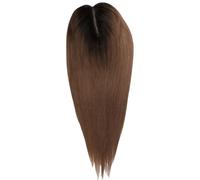 Toppers de cabello humano real for mujer, con base de encaje suizo de 4 x 4,5 pulgadas, sin flequillo Suave y Natural(JLT4,14 inch)