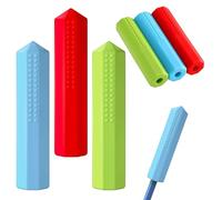 Toppers De Lápiz Para Niños Sensoriales, Almohadillas De Masticación De Lápiz Masticables, Juego De 3 Tapones De Masticación De Silicona Calmantes, Coloridos Juegos De Lápices Calmantes