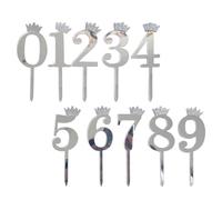 Toppers Decorating Cake Toppers - 0 to 9 Cake Toppers | Acrílico Decorative Cupcake Decor | Acrílico Number CakesToppers for Celebration Graduation Family Gathering Retirement Boys Girls Men Women