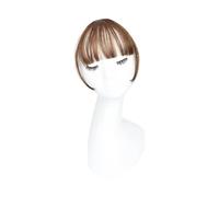 Toppers Extensión de cabello sintético falso invisible con flequillo frontal, postizo, accesorios for el cabello negros para uso diario(2M30)