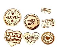 Toppers para Cupcakes de San Valentín | Señal Romántica de Acrílico,Decoraciones Felices para el Día de los Enamorados,para Hornear, Galletas, Bodas, Golosinas, Alimentos y Madres