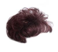 Toppers para el cabello para mujeres con cabello adelgazante, topper para mujeres topper humano de color marrón oscuro y ondulado con peluca natural transpirable 6 peluca natural para diariamente, ve