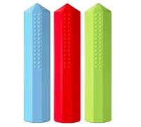 Toppers para lápices sensoriales - Tapas resistentes para lápiz, mordedores de silicona para autismo, gorras masticables para enfoque, juguetes de voz orales no tóxicos, juguete de masticación