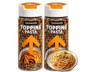 Topping de Pasta Carmencita 65 g, Sazonador Pasta, Ideal para espaguetis y macarrones, Puede contener trazas de apio, cacahuete y soja, Contiene 2 unidades de 65 g
