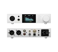 Topping DX5II Amplificador de casco DAC totalmente equilibrado - Doble ES9039Q2M 10 bandas PEQ DSD512 nativo PCM768 kHz 6,35mm SE 4,4mm Salida balanceada XLR 4 pines (plata)