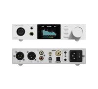 Topping DX5II amplificador para auriculares DAC totalmente simétrico Dual ES9039Q2M 10 Band PEQ DSD512 Native PCM768kHz 6,35 mm SE 4,4 mm balanceado 4 pines XLR salida (blanco)