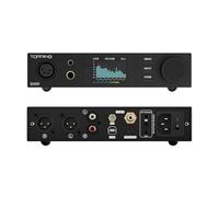 Topping DX5II combo de amplificador de auriculares DAC totalmente simétrico - Dual ES9039Q2M 10 banda PEQ DSD512 nativo PCM768kHz 6,35 mm SE 4.4 mm salida simétrica (negro)