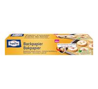 Toppits Papel de horno - 1 rollo de 45 m, antiadherente, con sierra arrancable, antideslizante, certificado FSC, ideal para horno, airfryer y vaporera