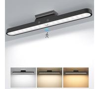 TOPPLEE Luz LED Armario Magnética con Sensor Movimiento 2500mAh Lampara Recargable por USB Luz Nocturna Regulable con Control Táctil Adecuada para Armario, Cocina, Escritorio, Lectura, Maquillar