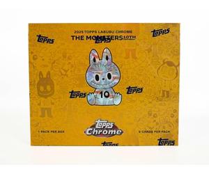 Topps 2025 - Caja de pasatiempos cromada Labubu The Monsters 10th Anniversary