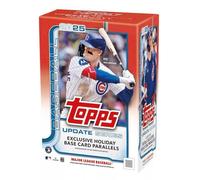 Topps 2025 MLB Update Series - Caja de cartas coleccionables de béisbol (paralelos navideños exclusivos)
