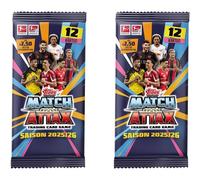 Topps Bundesliga 2025/2026 - 2 Paquetes de Booster con 12 Cartas Uno - Coleccionables Oficial de la Bundesliga - Temporada 25/26 - Ideal para Coleccionistas y