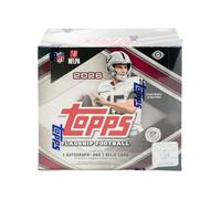 Topps Caja jumbo de hobby, insignia de fútbol americano 2026 | 1 tarjeta de autógrafo, 1 tarjeta de reliquia, licencia NFL, formato jumbo Hobby, 40 tarjetas por paquete