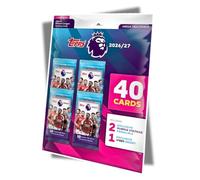 Topps Flagship Premier League Trading Cards 2026/2027 Mega Multipack - 40 tarjetas con insertos exclusivos + protección de envío HeartGlobal