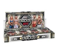 Topps Knockout UFC 2026 - Caja de pasatiempos - Garantiza 3 tarjetas de autógrafo premium, 4 golpes por caja, sellado de fábrica