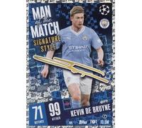 Topps Match Attax 2023 2024 Kevin De Bruyne Man Of The Match Signature Style Card
