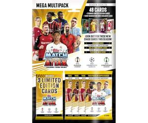 Topps Match Attax 24/25 - Mega Multipack - Contiene 48 Cartas Match Attax, 3 LE aleatorios más un Generation Now LE.