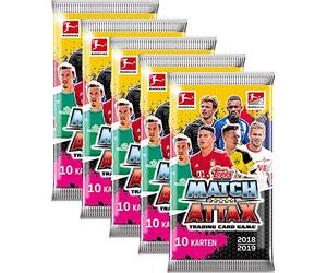 Topps Match Attax Bundesliga 2018/19 - 5 Booster a 10 cartas = 50 unidades