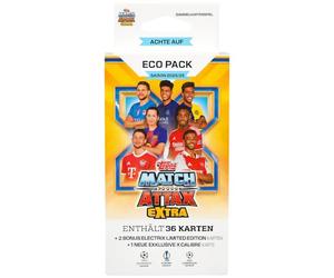 Topps Match Attax Extra 2025/2026 - Paquete ecológico de 39 Tarjetas 2 Electrix Limited Editions + 1 Exclusiva Tarjeta X-Calibre UEFA Champions League Trading Cards