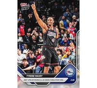 Topps Now 2026 Tyrese Maxey #185 Philadelphia 76ers NBA - Tarjeta de intercambio