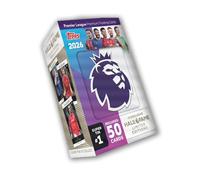 Topps Premier League 2026 - Edición Debut - Super Tin #1. Contiene 50 Cartas más 3 Cartas LE del Hall of Fame.