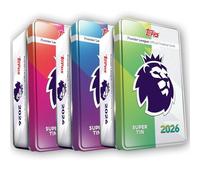 Topps Premier League 2026 - Edición debut - Super Tin Bundle (exclusivo en línea). Incluye las 3 Super Tins de la colección en un solo paquete.
