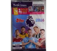 Topps Premier League 2026 Tarjetas Starter Pack: 1 Paquete, Inc Gold Lion