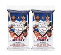 Topps Series 2 Baseball Jumbo Value Pack 2026, 2 paquetes de grasa sellados de fábrica, 72 tarjetas en total, tarjetas coleccionables de la MLB para coleccionistas