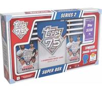 Topps Series 2 - Caja de cartas coleccionables de béisbol 2026 (1 tarjeta exclusiva de gran tamaño + paquete de 5 tarjetas plateadas y 1 Bitty Pop por caja)