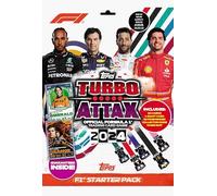 Topps Turbo Attax Formula 1 2024 - Paquete de iniciación - Contiene 20 Cartas, Incluyendo un León Holandés Naranja Verstappen LE y una Carta Piastri Emerald LE.