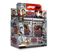 Topps Turbo Attax Fórmula 1® 2025 - Pantalla de tarjeta de trading con 24 boosters | Diamond Jubileo Edición + Heartforcards® Protección de envío