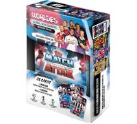 Topps UCC Match Attax 2025/26 - Mini Tin - Global Goalscorers - Contiene 28 Cartas Match Attax más un Star Boy LE Aleatorio y 3 Cartas LE 'Worldies' exclusivas.