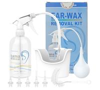 TopQuaFocus Ear Wax Removal Kit, Limpiador de Cera de Oído, Herramienta de Irrigación de Cera de Oído, 16.9oz Ear Wash Bottl for Adult and Children Cleaning (Clear)