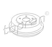 TOPRAN 302 250 Tambor de freno