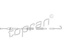 TOPRAN Cable de accionamiento desbloqueo de puerta Delante, izquierda Delante, derecha 113 429 Compatible con SKODA OCTAVIA 1U2 Octavia I Combi 1U5