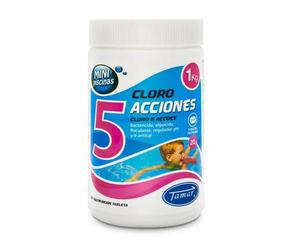 TopRed | Pastillas de Cloro para Piscina Tamar - 5 Acciones en 1 - Acción Bactericida, Algicida, Floculante, Regulador de Ph y Anti-cal
