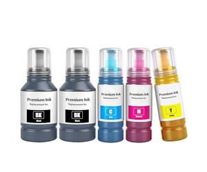 TOPRINT E102 Botellas de Tinta 5 Colores Compatible para E102 Tinta ET-2700 ET-2750 ET-2751 ET-2756 ET-2850 ET-2851 ET-2856 ET-3700 ET-3750 ET-3850 ET-4750 ET-4850 ET-4856 ET-15000 Impresoras