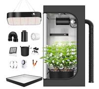 TOPRON Juego Completo de Tienda de Cultivo con Lámpara LED de Espectro Completo de 200W Regulable, Kit de Tienda de Cultivo de 100x100x200cm Juego Completo de Tienda de Cultivo Hidropónico Completo