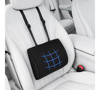 TOPROUD Cojín de apoyo lumbar ergonómico para conductor, cojín lumbar ergonómico con correas ajustables, respaldo para asiento de coche contra el dolor de espalda, funda extraíble para coche, silla de
