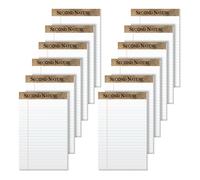 TOPS 74830 Second Nature - Bloc de notas reciclado con margen de regla grande, 5 x 8, blanco, 50 hojas (paquete de 12)