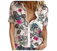 Tops Blusa para mujer Impreso diario suelto Top de moda Jersey a rayas, rojo, M