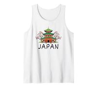 Tops, Camisetas y Accesorios de la Pagoda de Flor de Cerezo de Viaje de Japón Camiseta sin Mangas