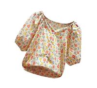 Tops de mujer estampados para mujer, manga corta, cuello de moda, rubias, camisas para mujer, blusa negra para mujer, amarillo, XXL