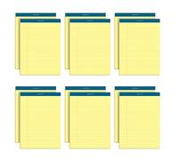 Tops Docket Bloc de escritura, 8-1/2" x 28-3/4", regla legal, papel canario, 50 hojas, 12 unidades (63400)