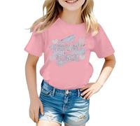 Tops elegantes para niñas para uso diario, camisetas y camisas holgadas para edades de 3 a 16 años, perfectos para primavera y verano, fáciles de limpiar, ideales para Tope Puerta Cuerda (13-14 Years)