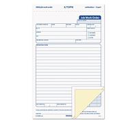 TOPS Job Work Order Forms, 3-Part, Carbonless, 5-1/2 x 9-1/8 Inches, 50 Sets per Pack (3868)