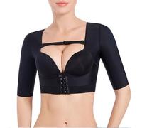 Tops Moldeadores para Mujer Sujetador Postoperatorio con Compresión en los Brazos Camiseta Sin Mangas Moldeadora Mejora la Postura Prenda Moldeadora para la Espalda(Schwarz,M)